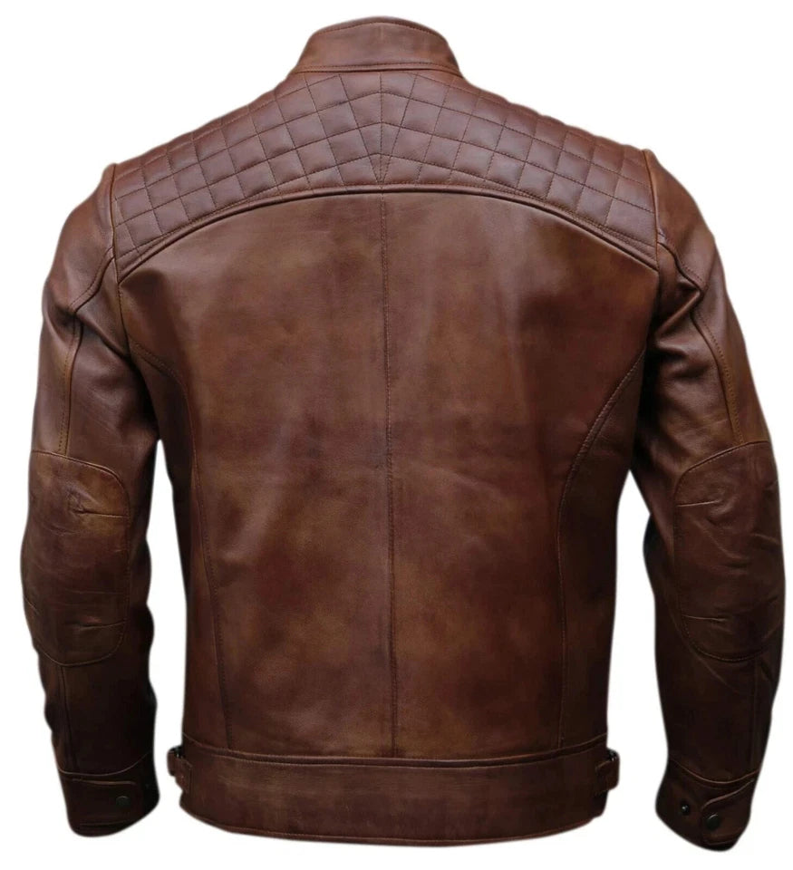 Men’s Brown Biker Leather Jacket
