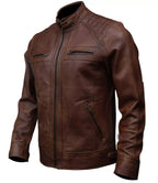 Men’s Brown Biker Leather Jacket