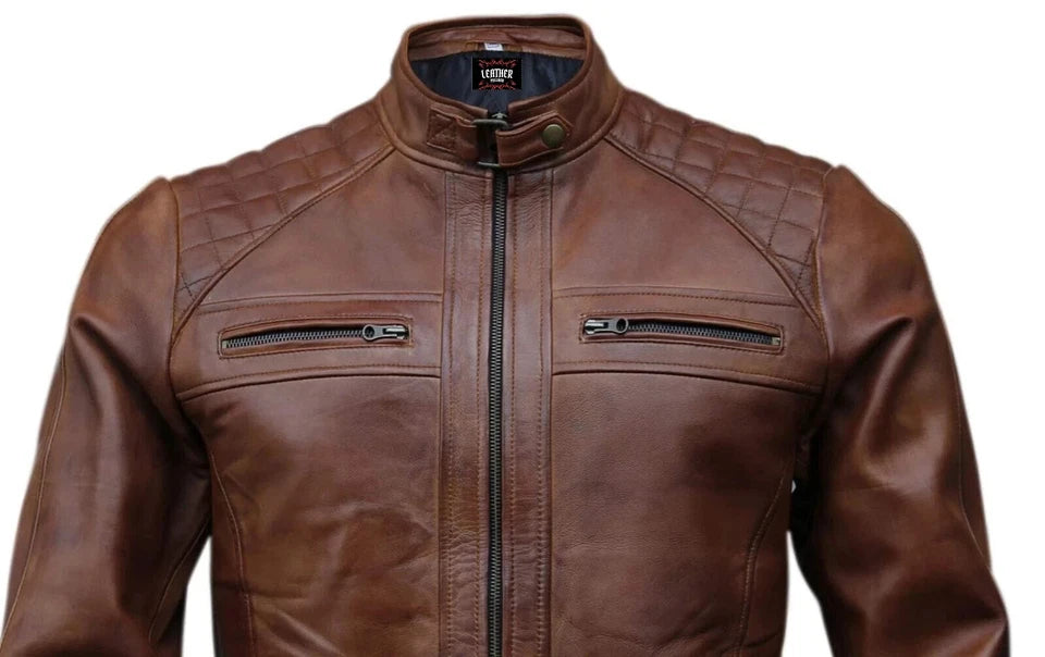 Men’s Brown Biker Leather Jacket