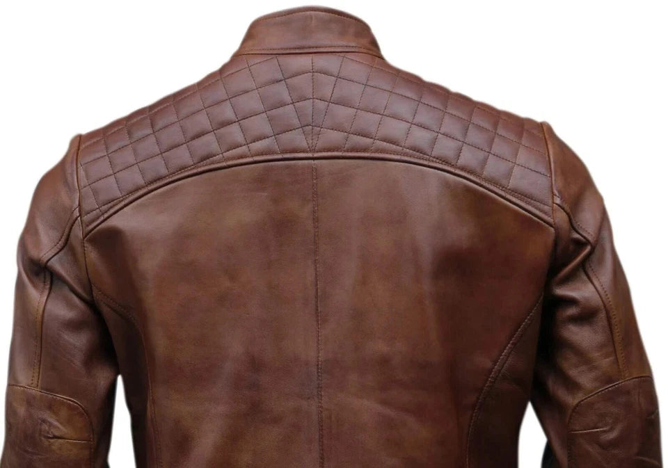 Men’s Brown Biker Leather Jacket