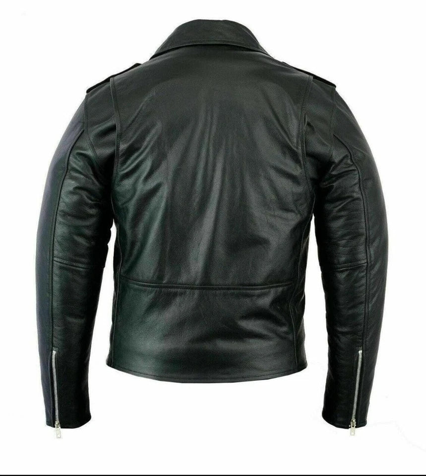 Men’s Café Racer Biker Leather Jacket