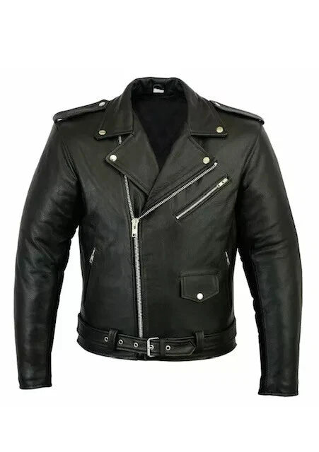 Men’s Café Racer Biker Leather Jacket