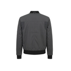 Men’s Charcoal Gray Real Leather Bomber Jacket