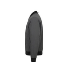 Men’s Charcoal Gray Real Leather Bomber Jacket