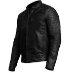 Men's Black Café Racer Leather Jacket