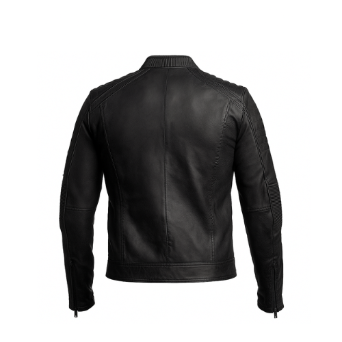 Men's Black Café Racer Leather Jacket