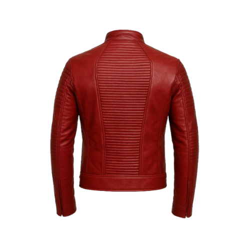 Men’s Genuine Lambskin Leather Biker Jacket