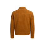 Men’s Classic Brown Suede Leather Bomber Jacket
