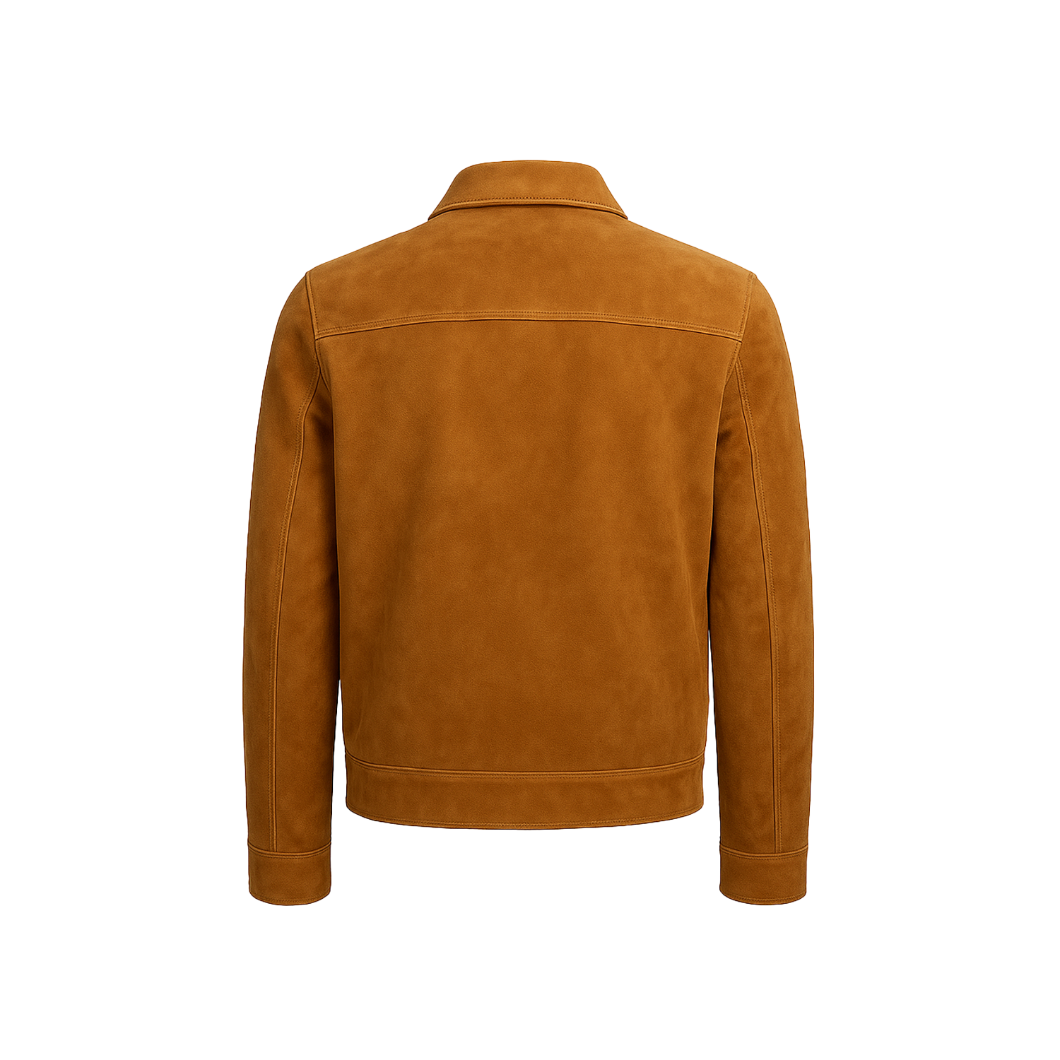 Men’s Classic Brown Suede Leather Bomber Jacket