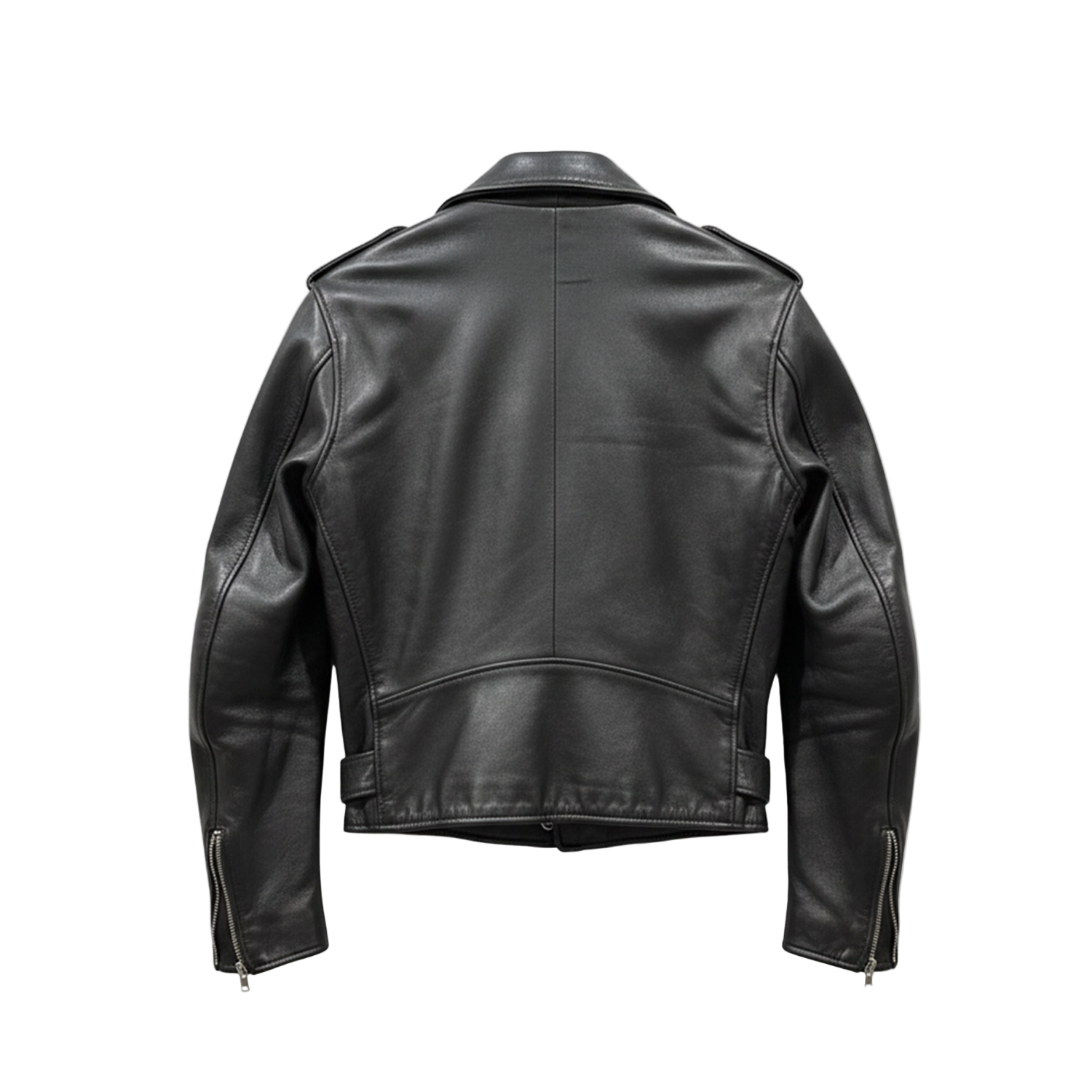 Men’s Vintage Leather Biker Jacket 1970s Retro Style