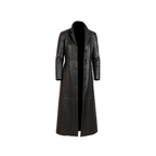 Black leather coat on a white background