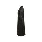 Black leather coat on a white background