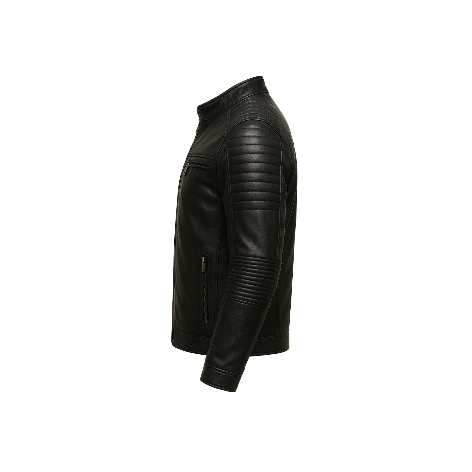 Men's Black Café Racer Leather Jacket