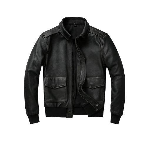 Men's Genuine Lambskin Leather Bomber Jacket