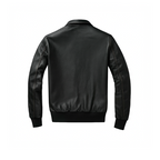Men's Genuine Lambskin Leather Bomber Jacket