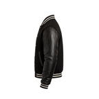 Men black letterman  varsity jacket