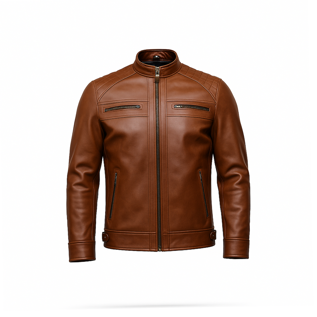 Men’s Brown Biker Leather Jacket