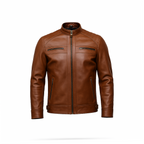 Men’s Brown Biker Leather Jacket