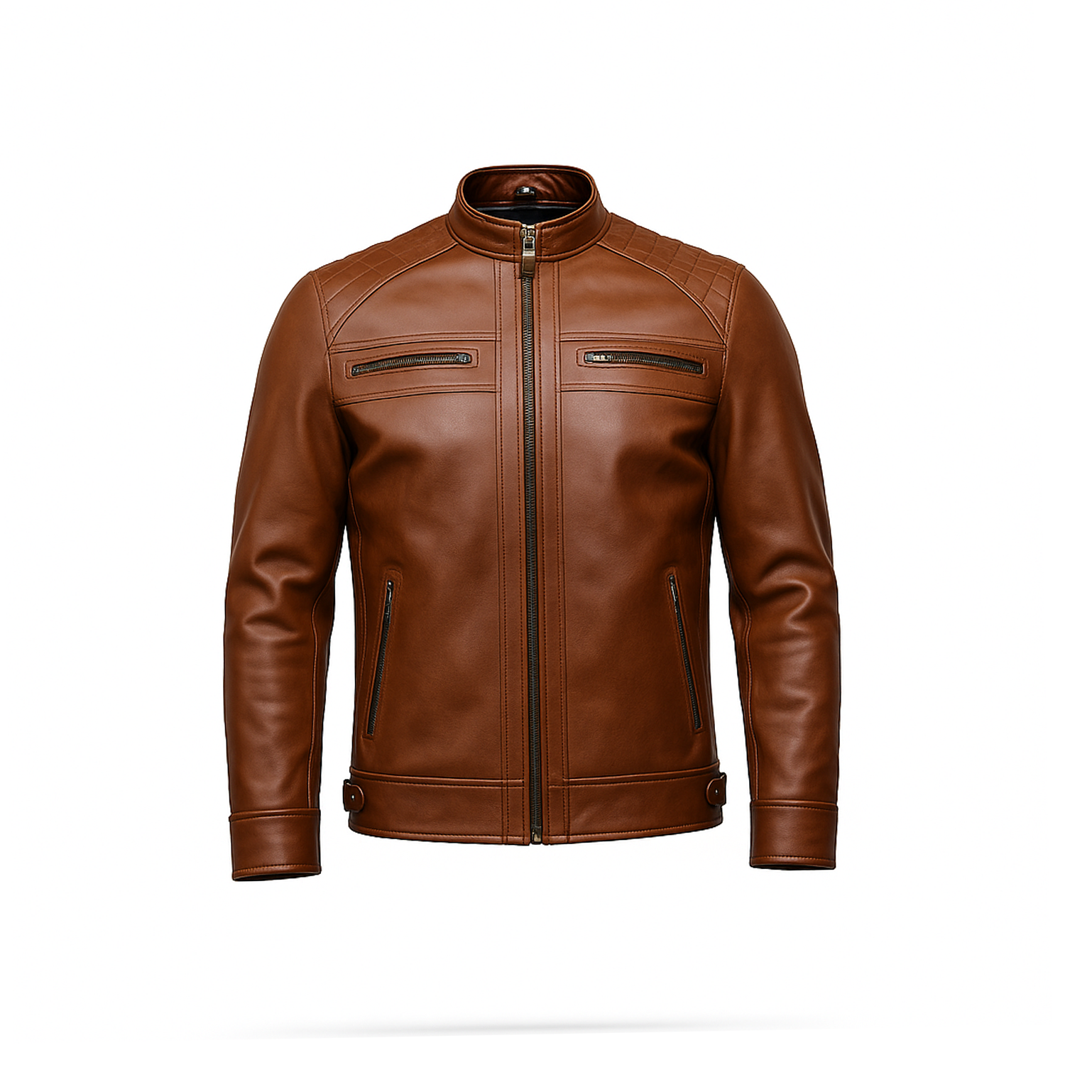 Men’s Brown Biker Leather Jacket