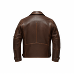 Men’s Vintage Cafe Racer Leather Jacket – Distressed Brown Biker Style