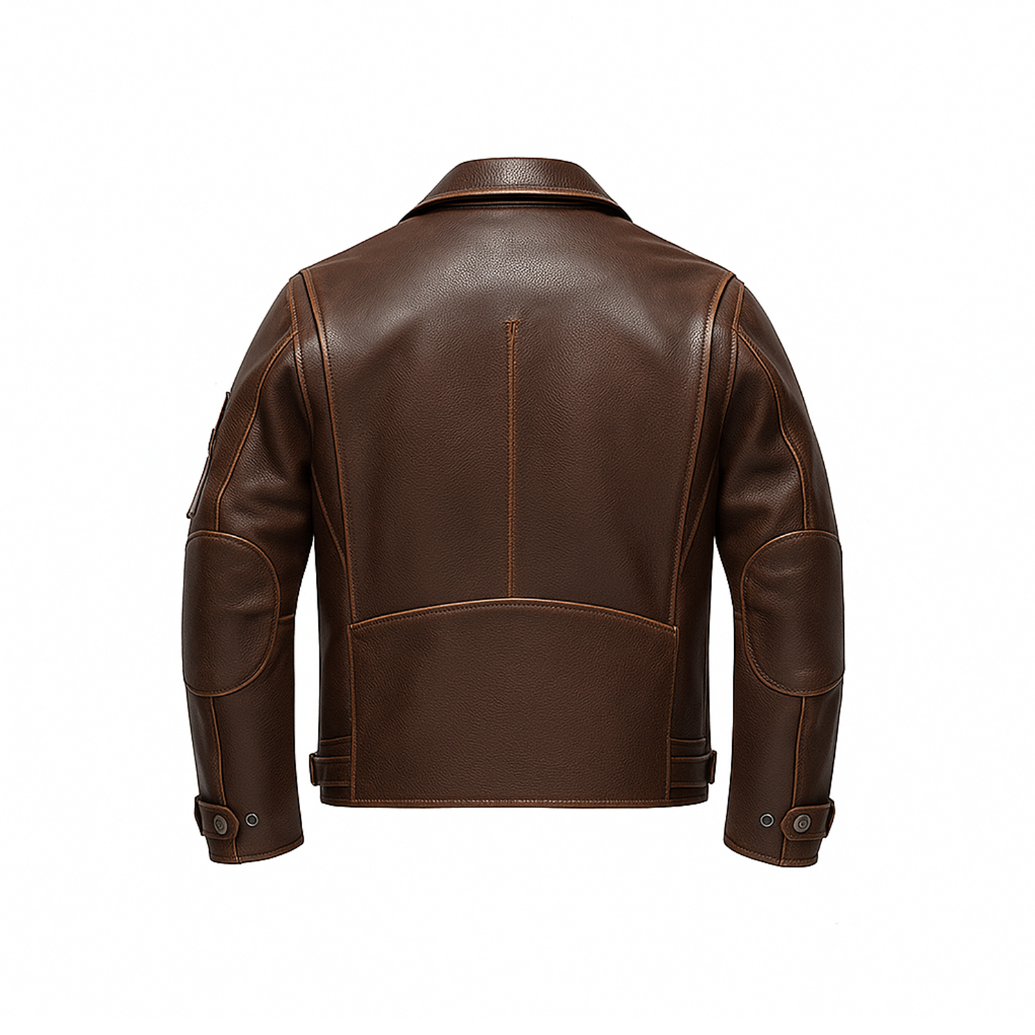 Men’s Vintage Cafe Racer Leather Jacket – Distressed Brown Biker Style
