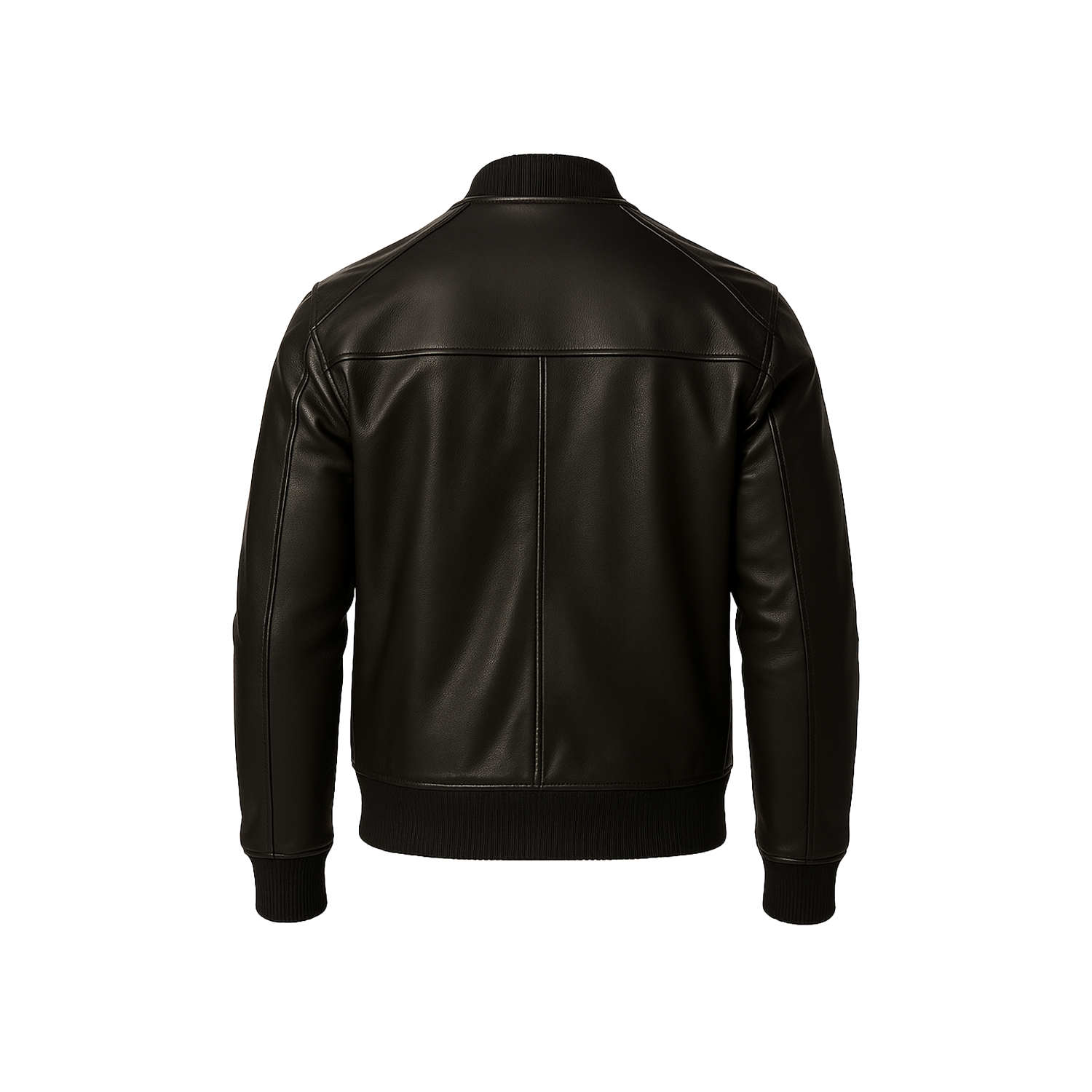 Men’s MA-1 Aviator Black Sheepskin Leather Flight Bomber Jacket