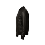 Men’s MA-1 Aviator Black Sheepskin Leather Flight Bomber Jacket