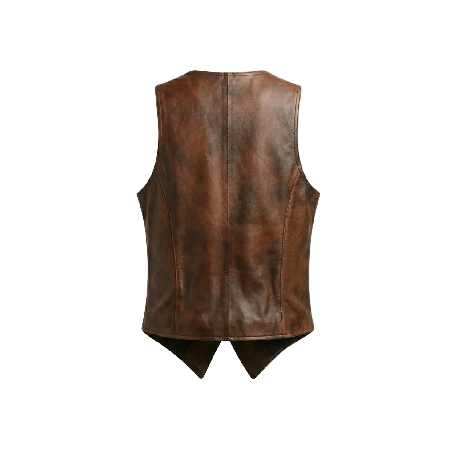 Men's Premium Distressed Brown Leather Vest