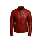 Men’s Genuine Lambskin Leather Biker Jacket