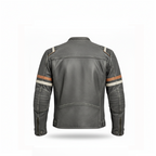 Men’s Vintage Retro Distressed PU Leather Biker Motorcycle Café Racer Jacket