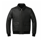 Men's Genuine Lambskin Leather Bomber Jacket