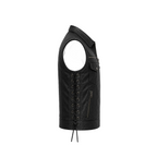 Men’s Black Leather Biker Vest