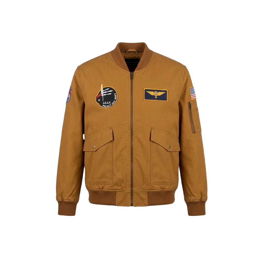 Handmade Mustard Yellow Corduroy Bomber Jacket