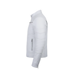White jacket with zippers on a white background