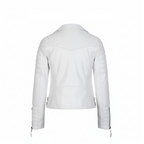 White quilted jacket on a white background